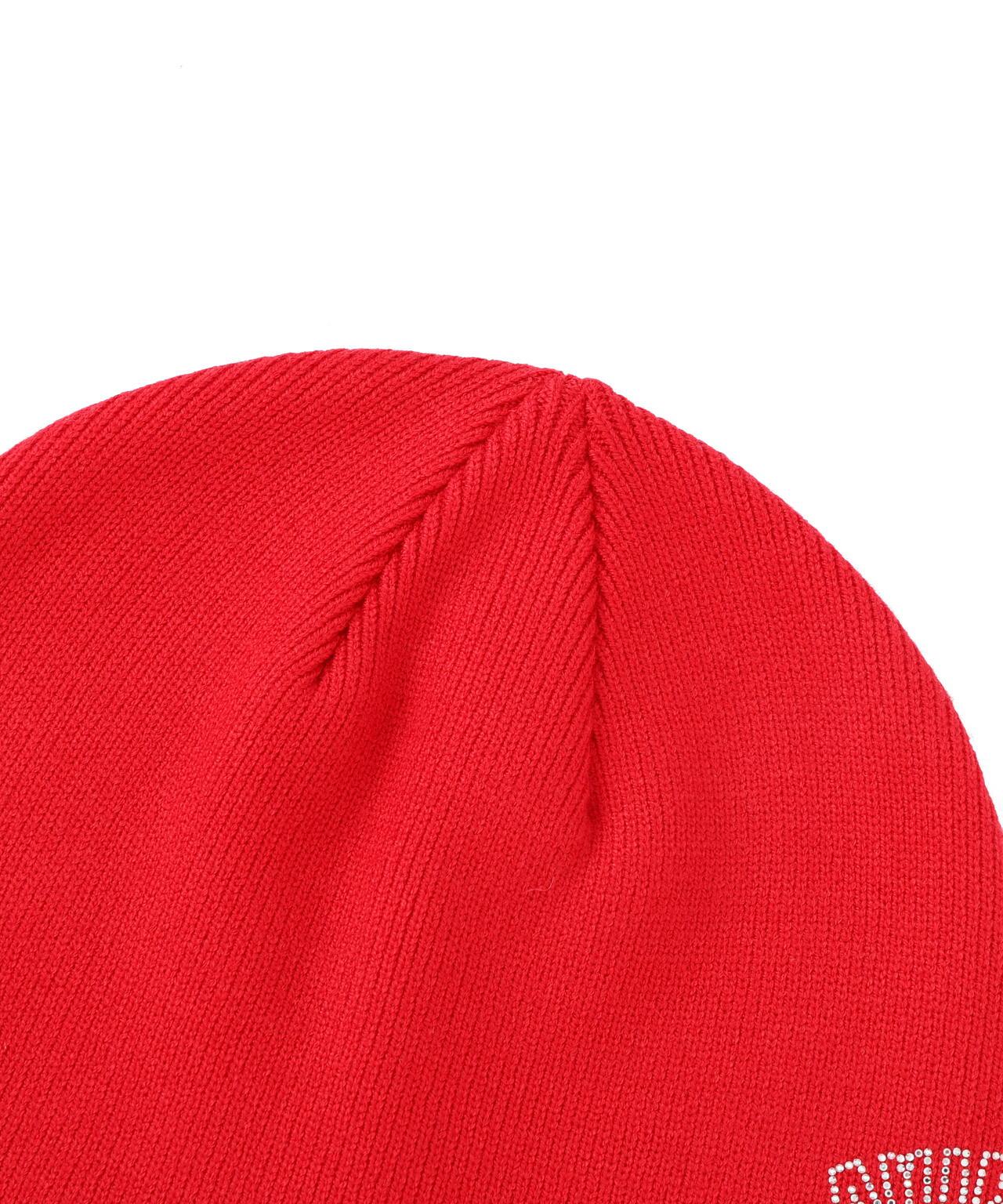 RHINESTONE VARSITY LOGO BEANIE