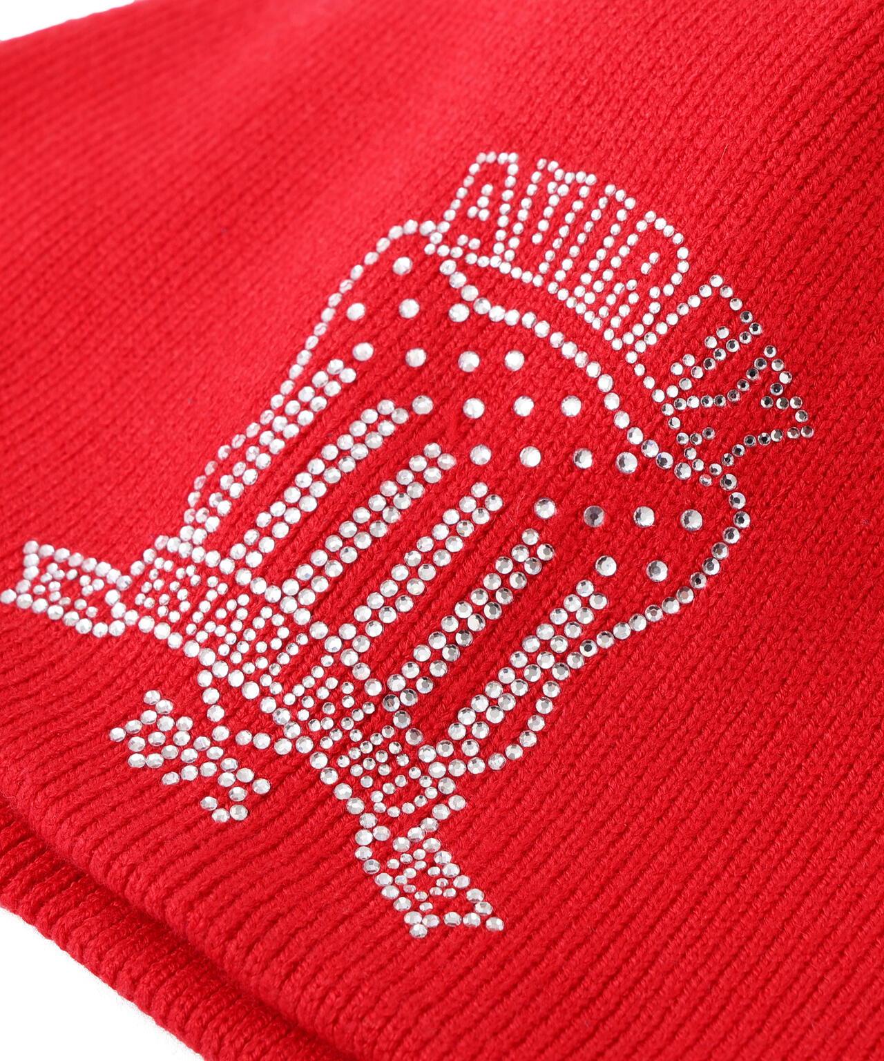 RHINESTONE VARSITY LOGO BEANIE