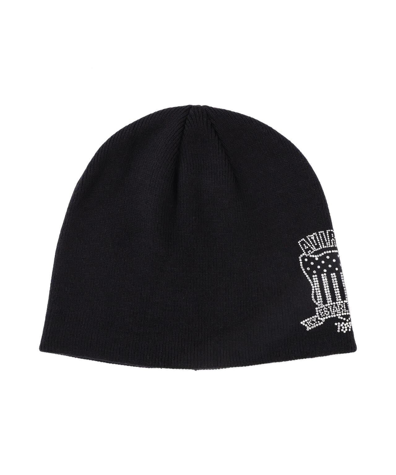RHINESTONE VARSITY LOGO BEANIE