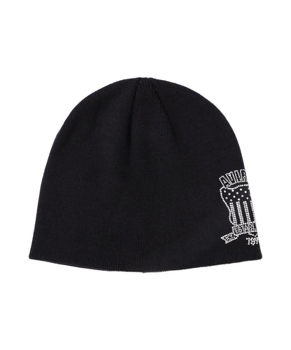 RHINESTONE VARSITY LOGO BEANIE
