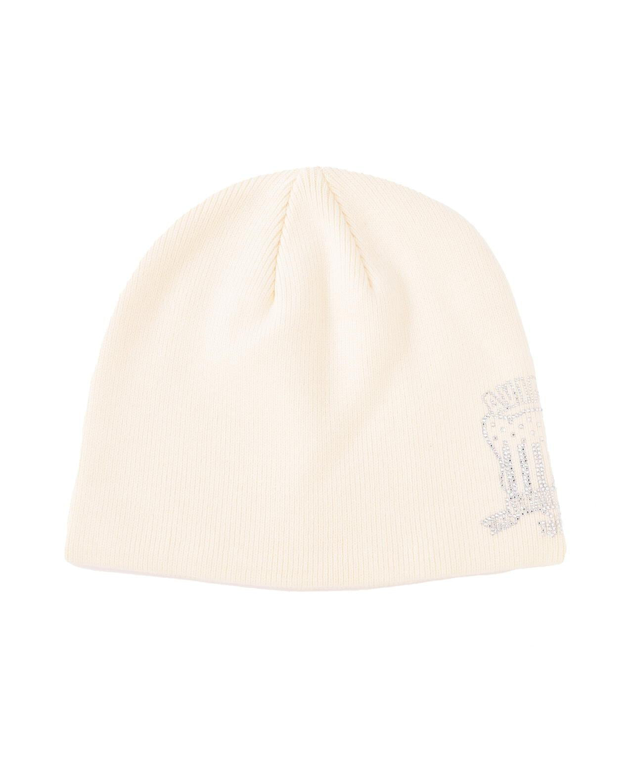 RHINESTONE VARSITY LOGO BEANIE