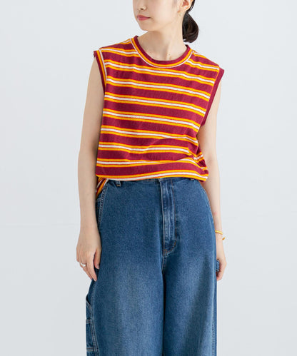 SOBLANTE by MIXTA×UR MULTI BORDER NO SLEEVE 聯名款 無袖上衣