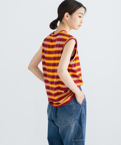 SOBLANTE by MIXTA×UR MULTI BORDER NO SLEEVE 聯名款 無袖上衣