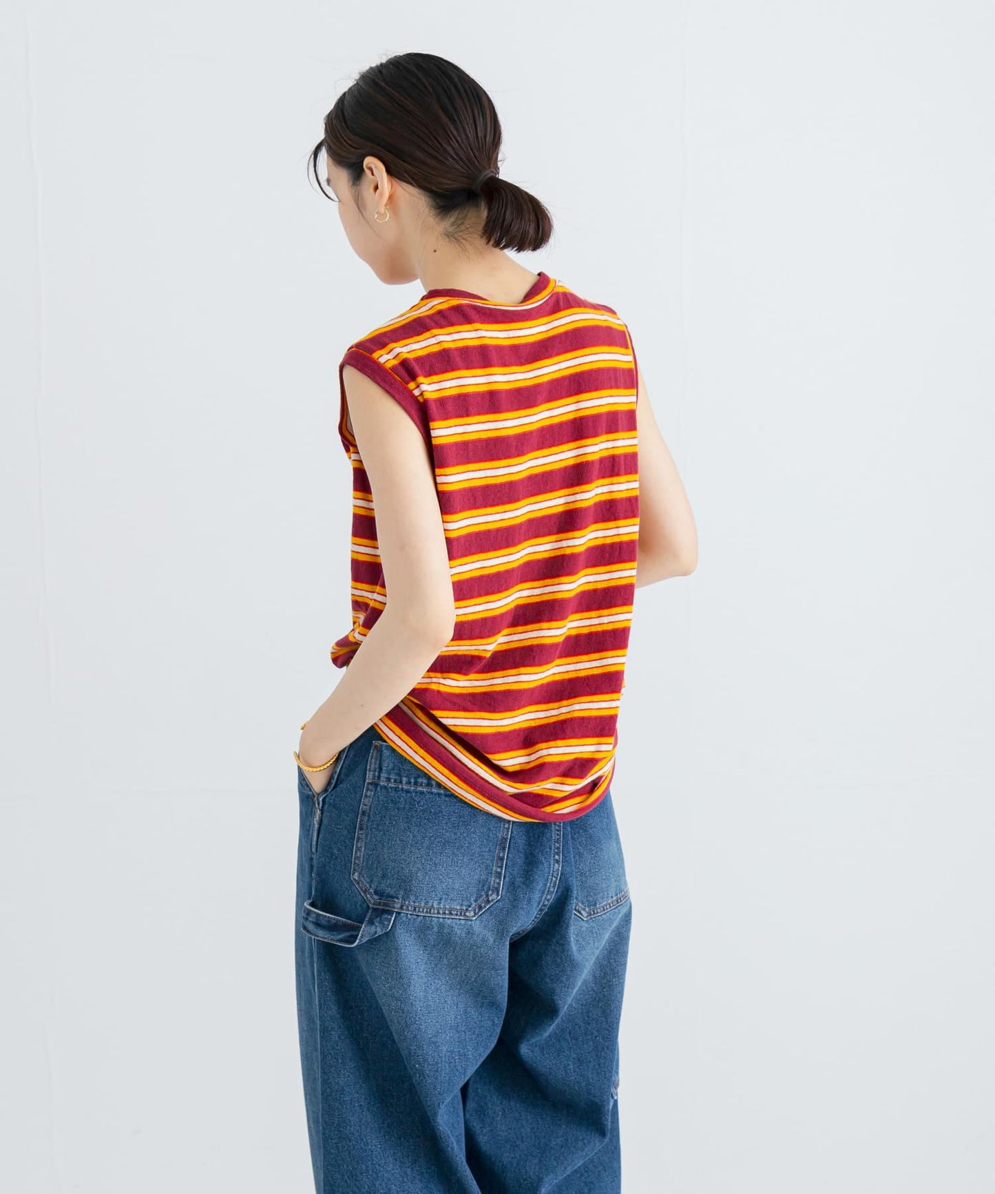 SOBLANTE by MIXTA×UR MULTI BORDER NO SLEEVE 聯名款 無袖上衣