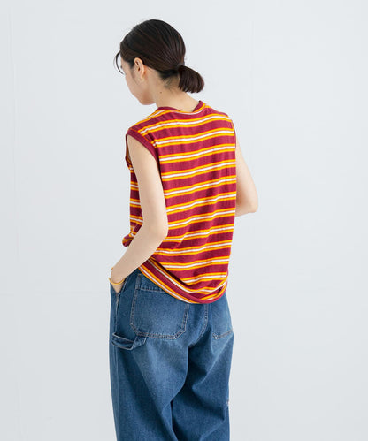 SOBLANTE by MIXTA×UR MULTI BORDER NO SLEEVE 聯名款 無袖上衣