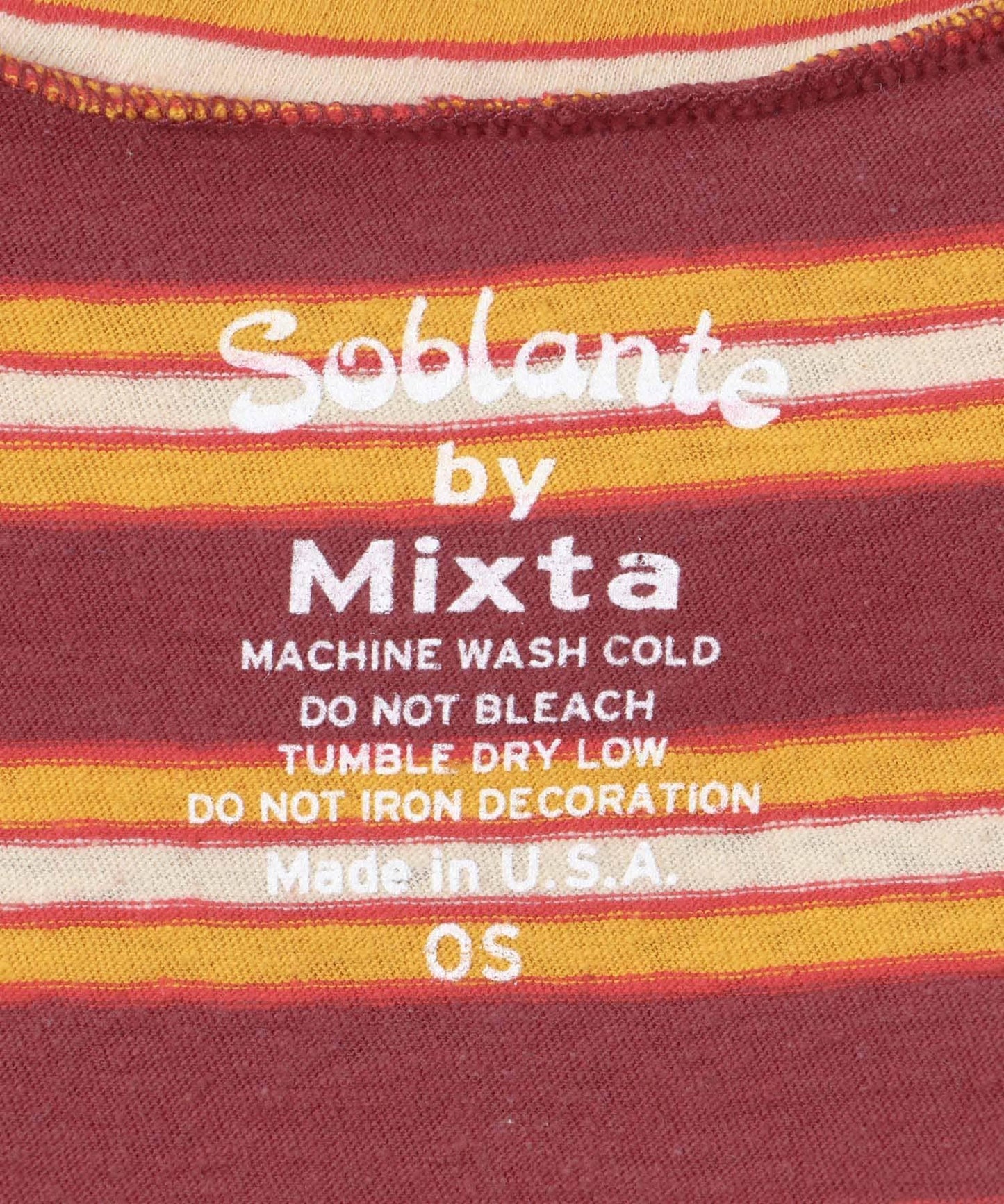 SOBLANTE by MIXTA×UR MULTI BORDER NO SLEEVE 聯名款 無袖上衣