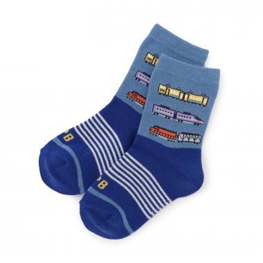 電車圖案 短襪