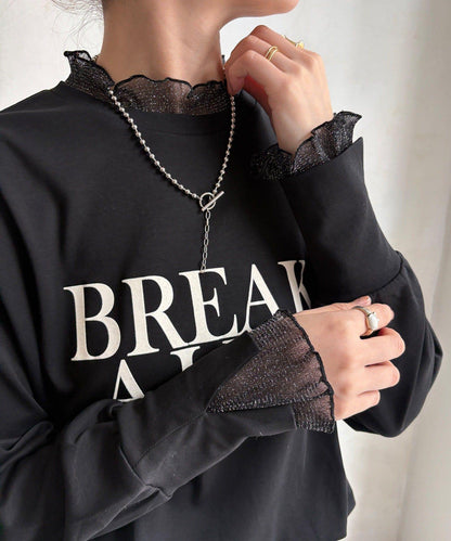 BREAK ALEG植絨分層長袖T恤