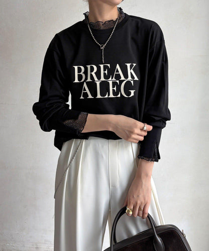 BREAK ALEG植絨分層長袖T恤