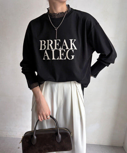 BREAK ALEG植絨分層長袖T恤