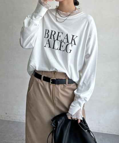 BREAK ALEG植絨分層長袖T恤