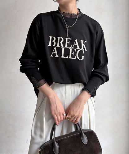 BREAK ALEG植絨分層長袖T恤