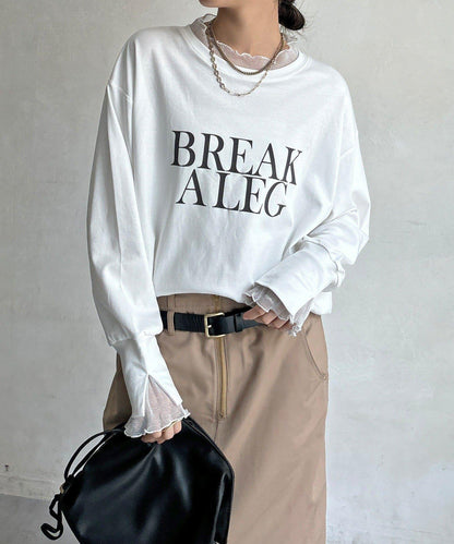 BREAK ALEG植絨分層長袖T恤