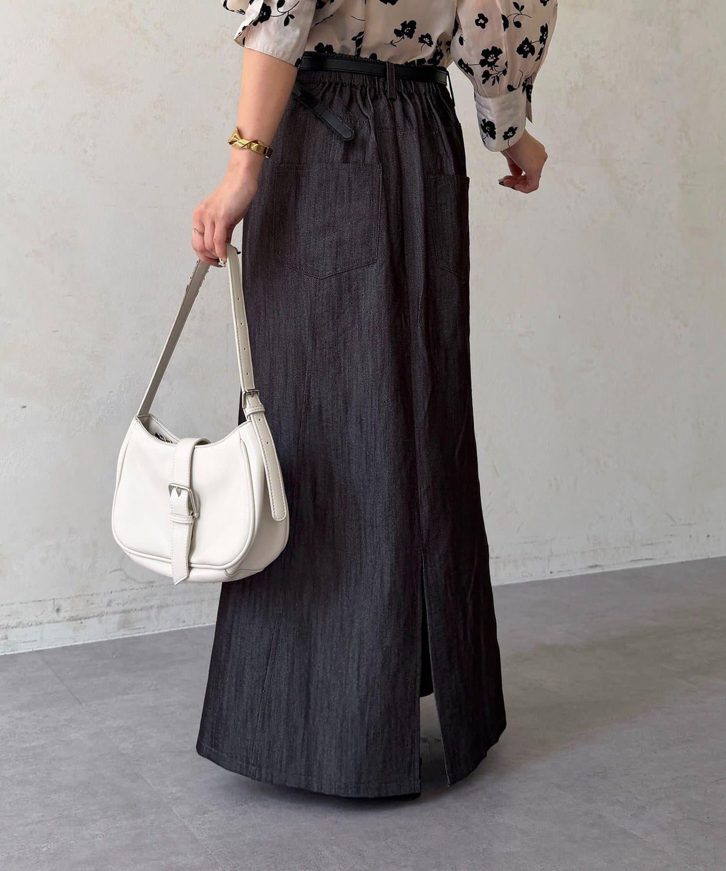 天絲牛仔美人魚半身裙