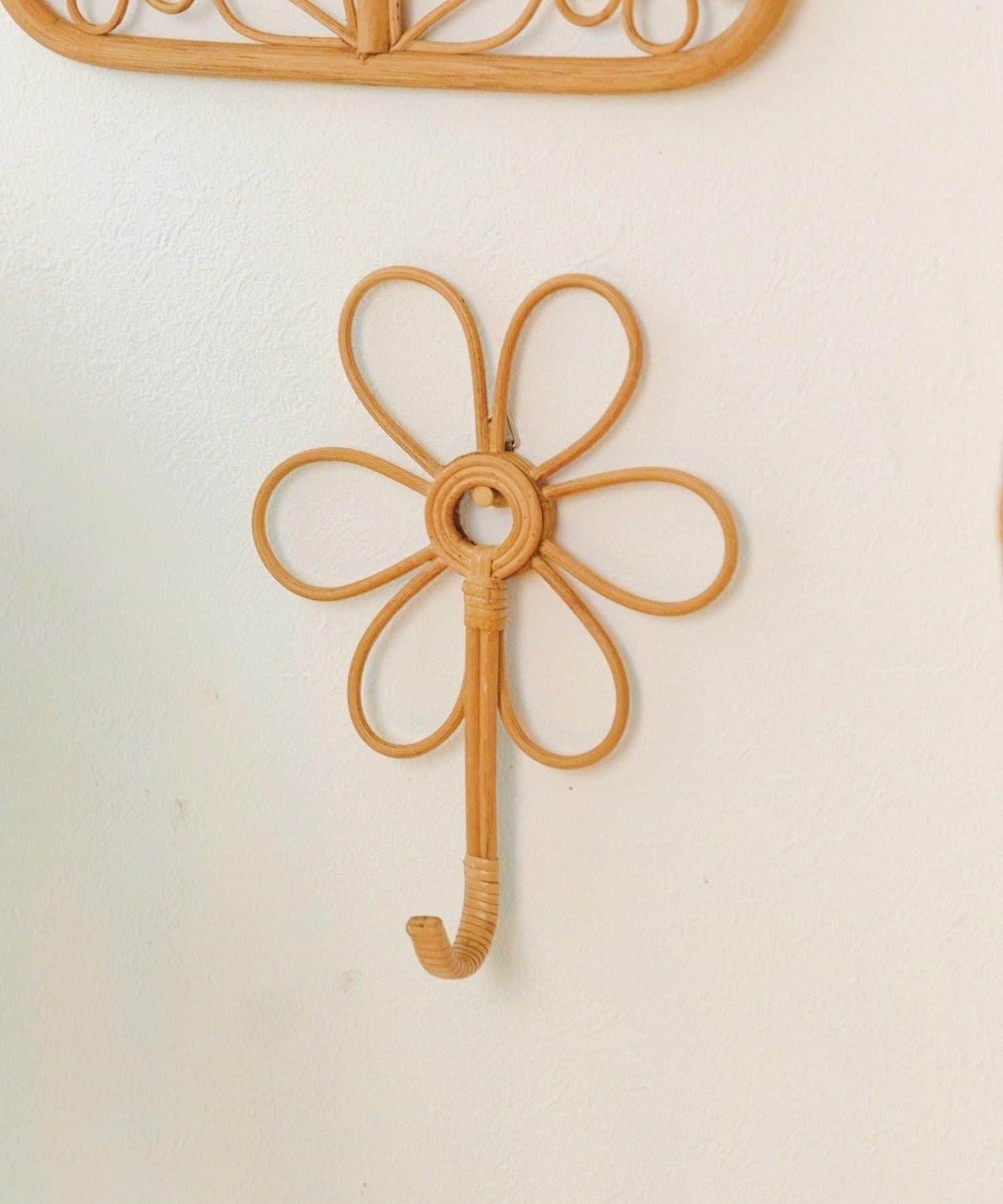 mignon 藤編花朵牆壁掛鉤