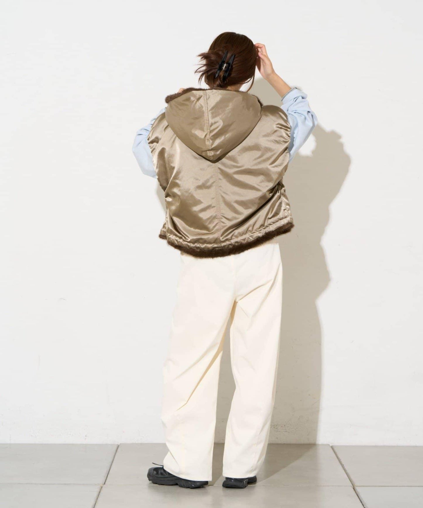etsinta 雙面穿軍風毛絨馬甲