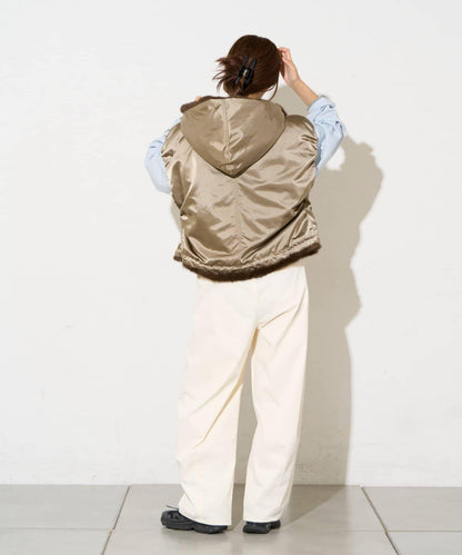 etsinta 雙面穿軍風毛絨馬甲