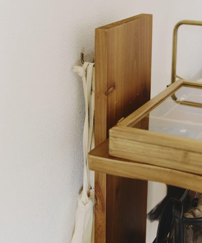 背面掛鉤可移動三層置物架