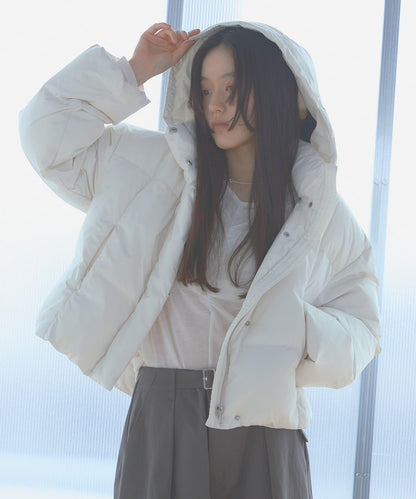 調溫防潑水兩穿連帽羽絨服