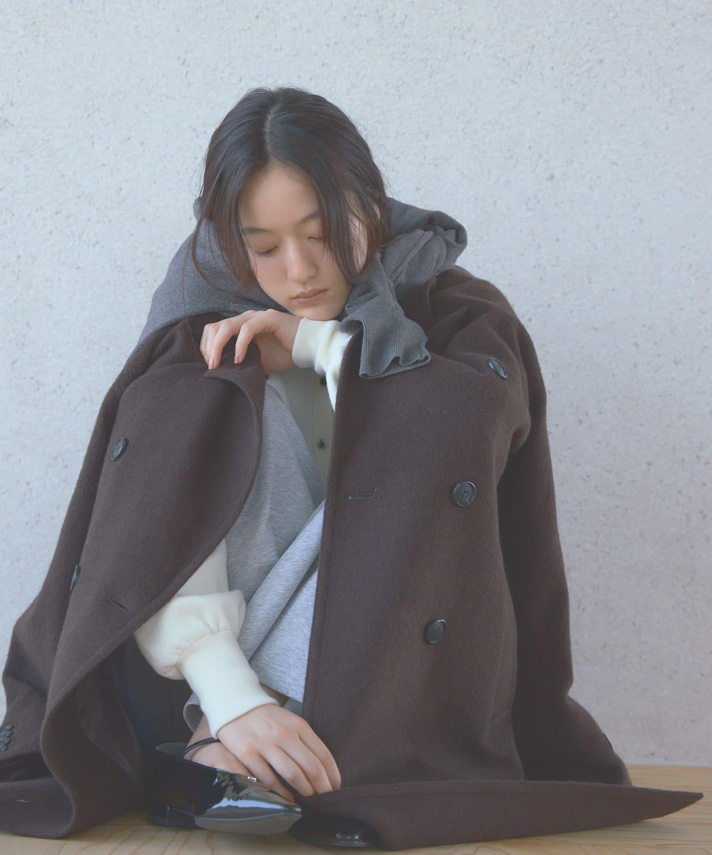 尾州羊毛長款西裝大衣