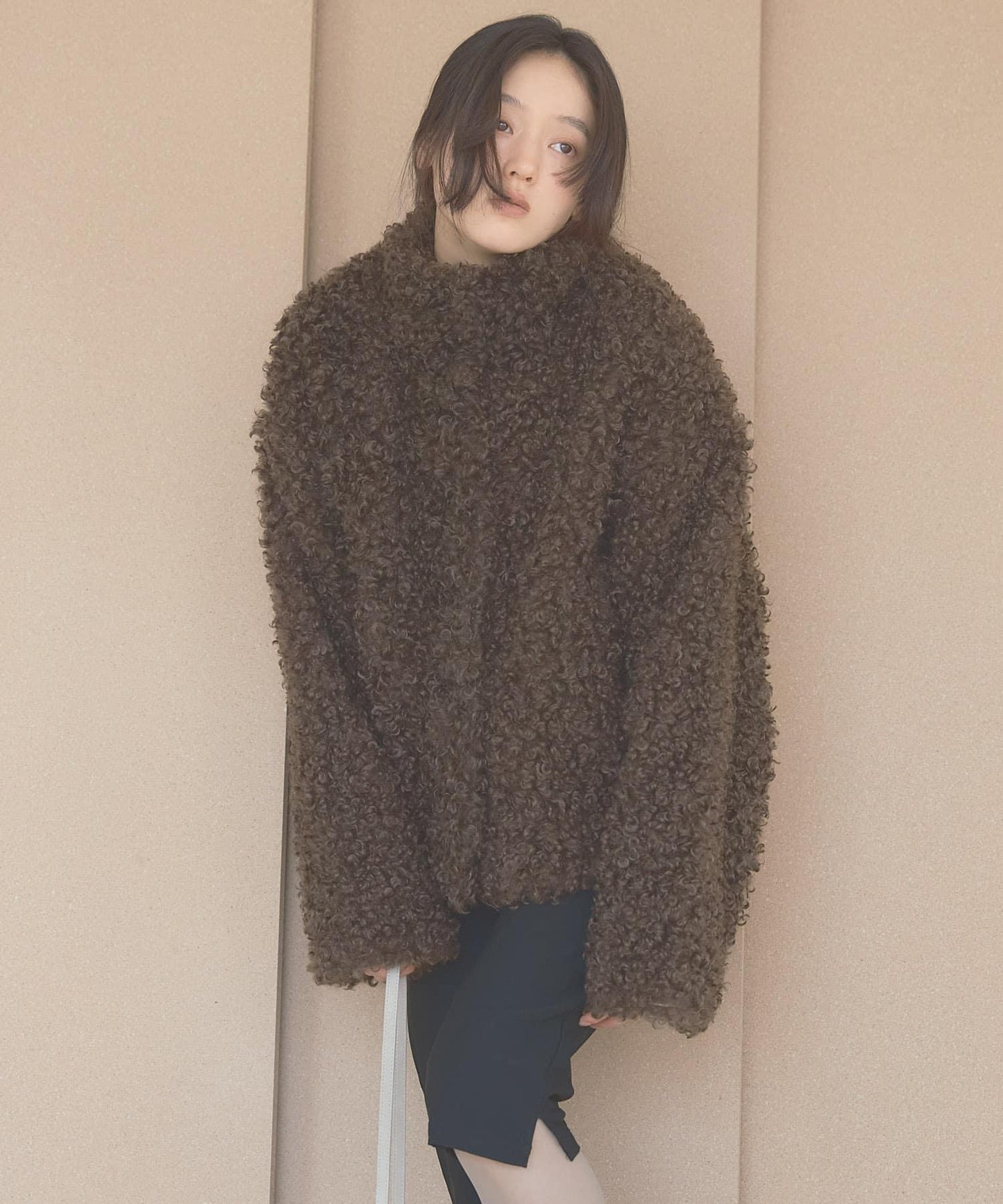 泰迪絨 中長款 夾克