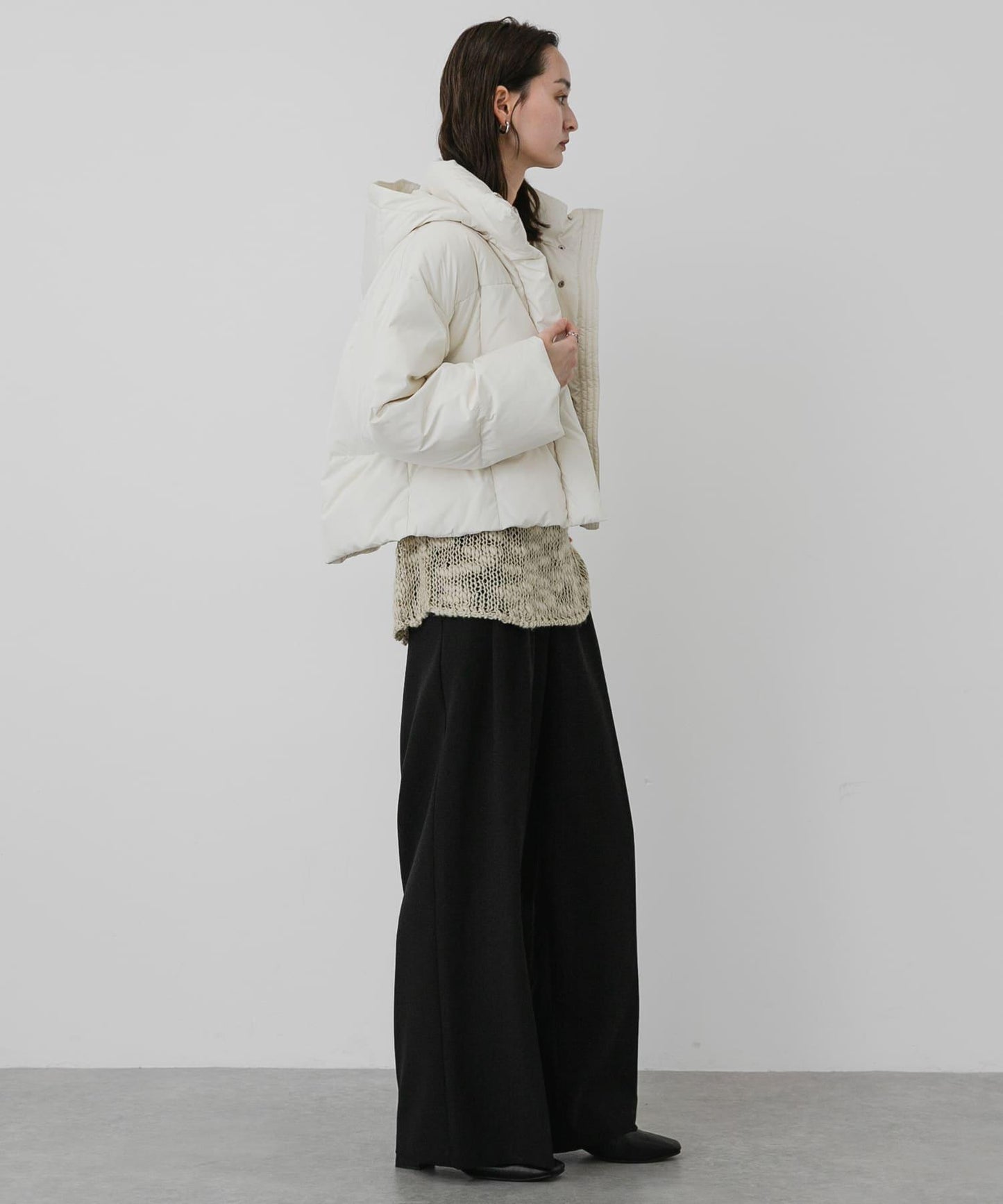 調溫防潑水兩穿連帽羽絨服
