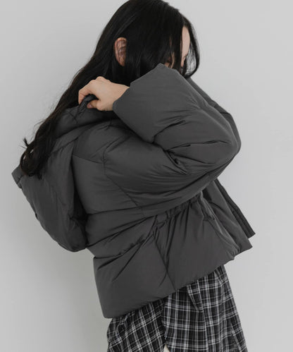 調溫防潑水兩穿連帽羽絨服
