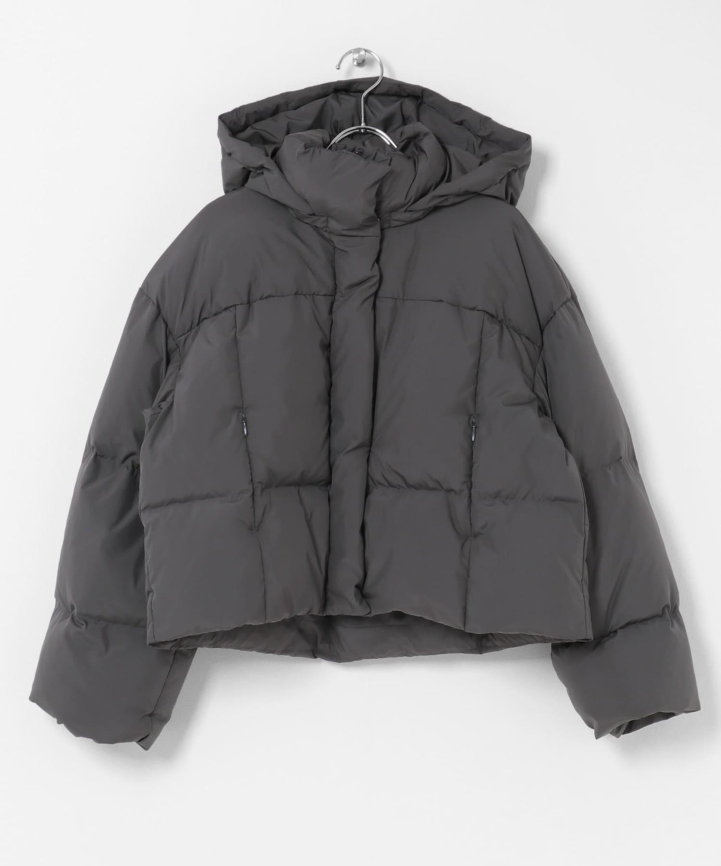 調溫防潑水兩穿連帽羽絨服