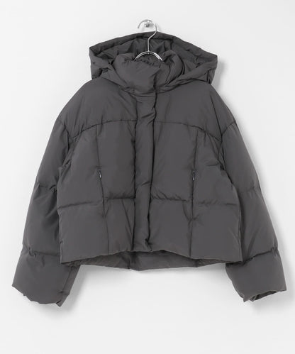 調溫防潑水兩穿連帽羽絨服