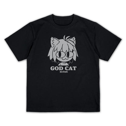 月姬 -A piece of blue glass moon- GOD CAT ネコアルク 鍍金T恤/BLACK L碼