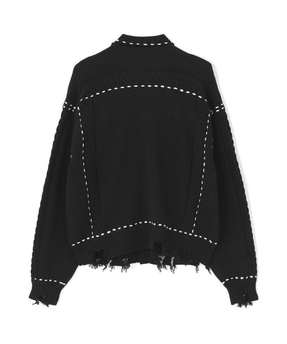 【&DEPOT限定】DankeSchon/ダンケシェーン/HAND STITCH KNIT JACKET