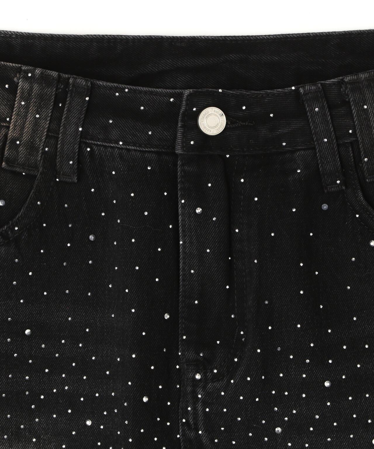 MAVYTH RHINESTONE MINI SKIRT