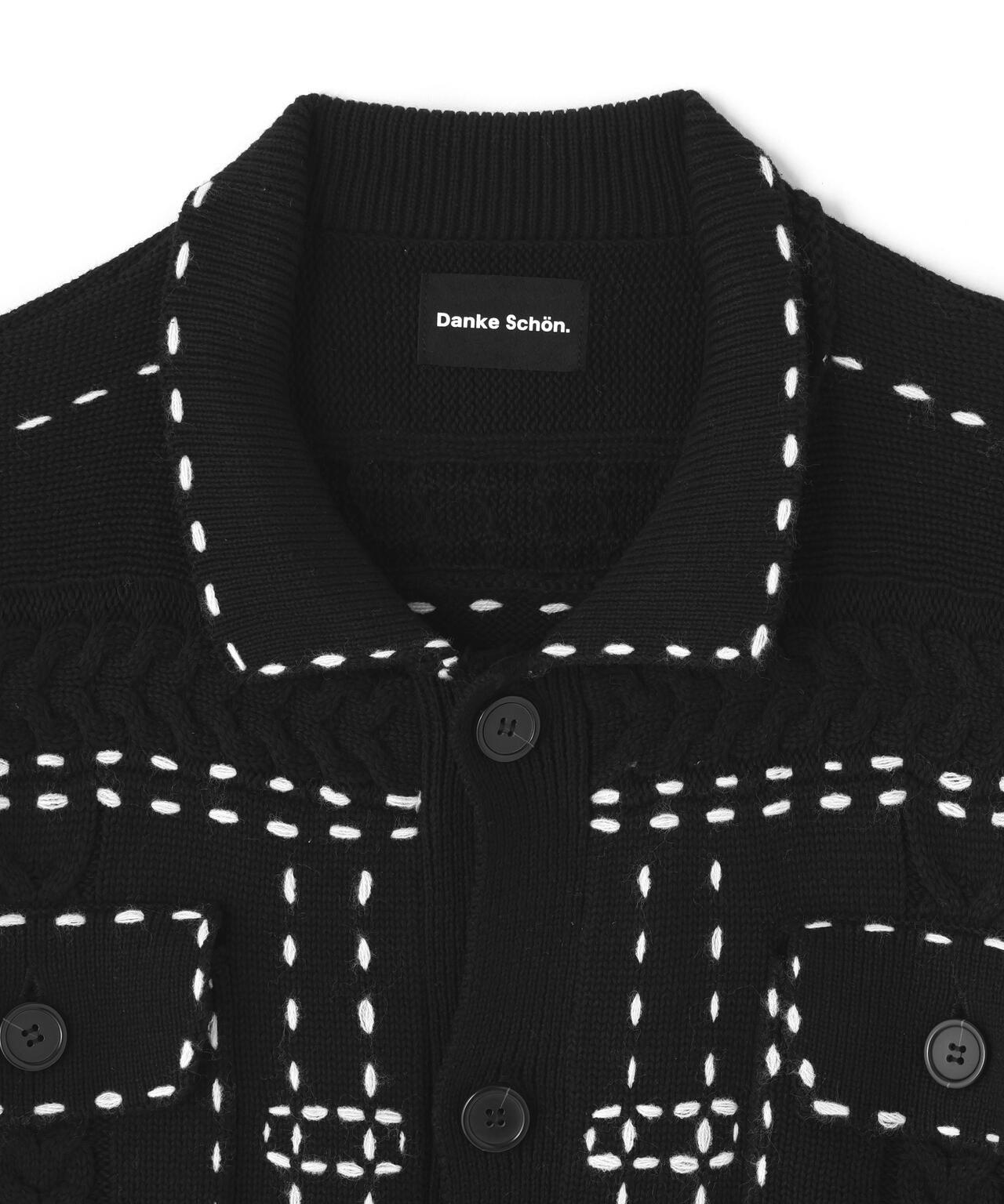 【&DEPOT限定】DankeSchon/ダンケシェーン/HAND STITCH KNIT JACKET