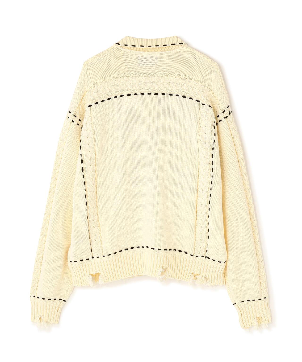 【&DEPOT限定】DankeSchon/ダンケシェーン/HAND STITCH KNIT JACKET