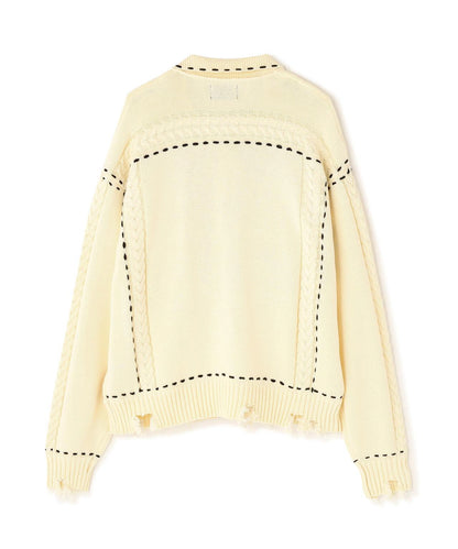 【&DEPOT限定】DankeSchon/ダンケシェーン/HAND STITCH KNIT JACKET