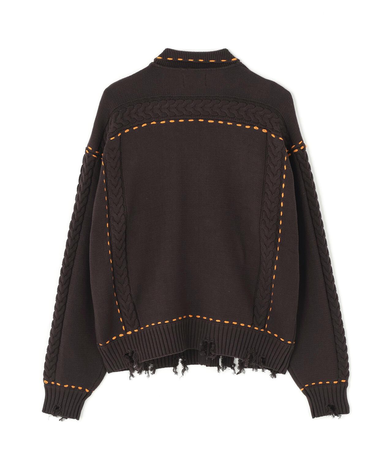 【&DEPOT限定】DankeSchon/ダンケシェーン/HAND STITCH KNIT JACKET