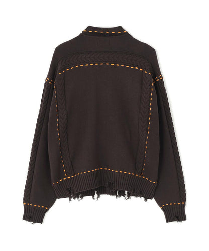 【&DEPOT限定】DankeSchon/ダンケシェーン/HAND STITCH KNIT JACKET