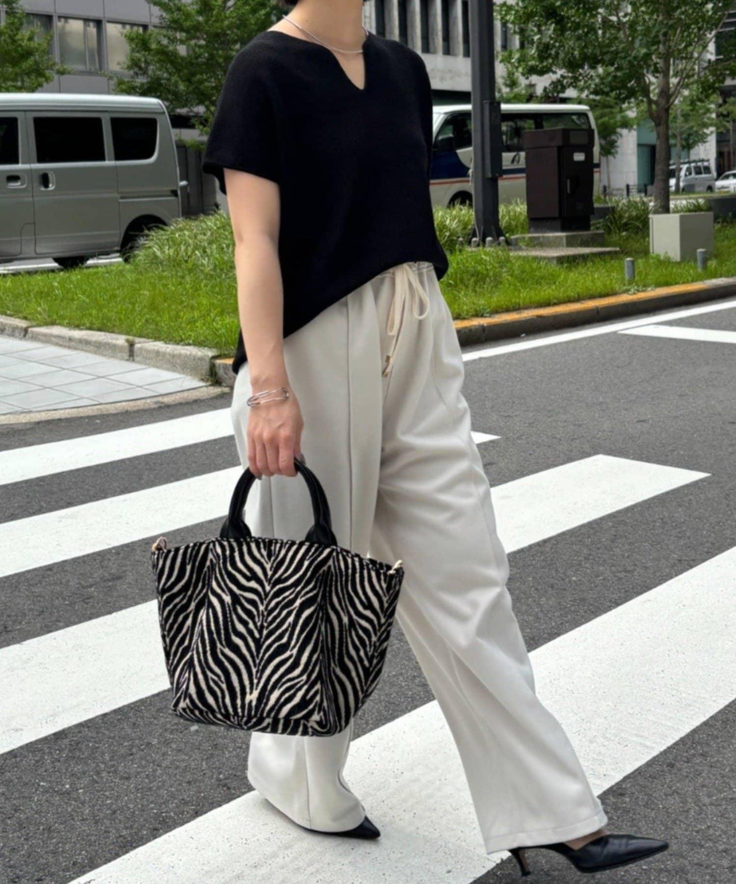 斑馬提花包