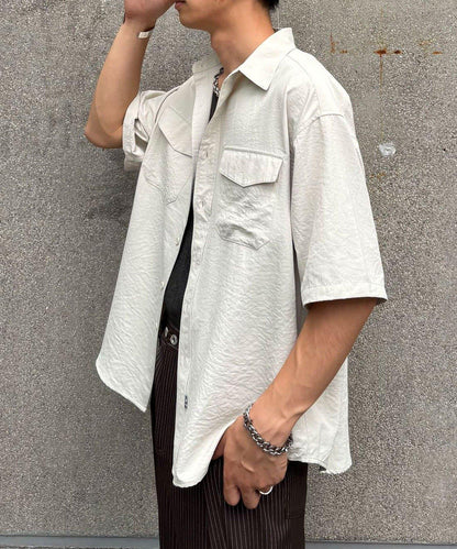 半袖人棉襯衫