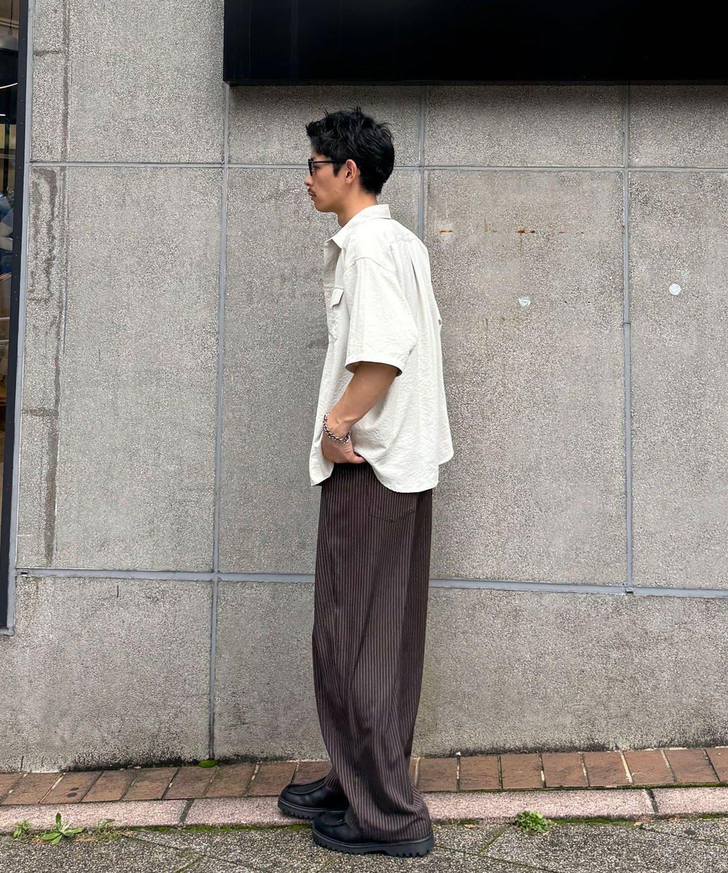 半袖人棉襯衫