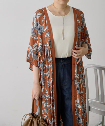 SUM1 STYLE(スミスタイル) 植物花卉印花遮手臂連衣裙