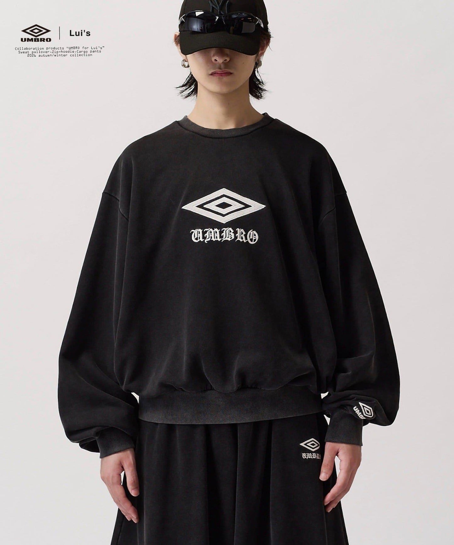 UMBRO for Lui's 水洗做舊寬鬆套頭衛衣