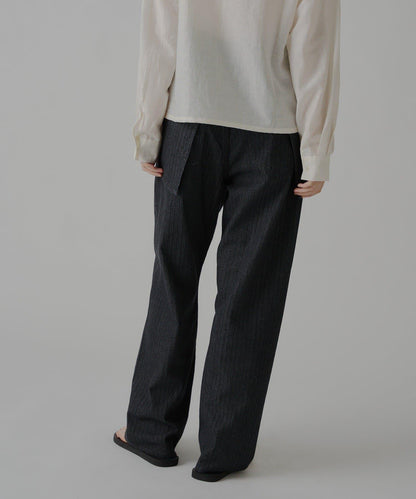 WHIMSIC/2サイズ展開 條紋牛仔Slacker褲