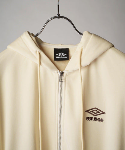 UMBRO for Lui's 水洗做舊寬鬆連帽拉鍊衛衣