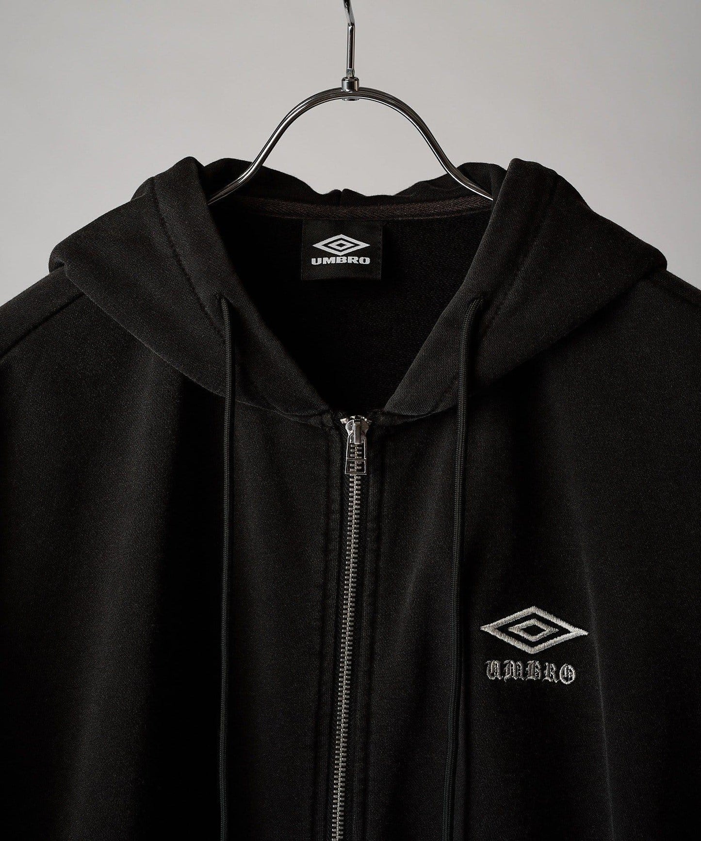 UMBRO for Lui's 水洗做舊寬鬆連帽拉鍊衛衣