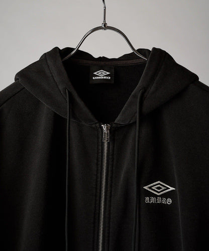 UMBRO for Lui's 水洗做舊寬鬆連帽拉鍊衛衣