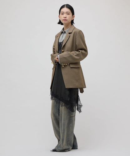 後腰帶設計收腰夾克
