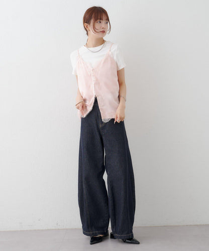 緞面蕾絲吊帶背心