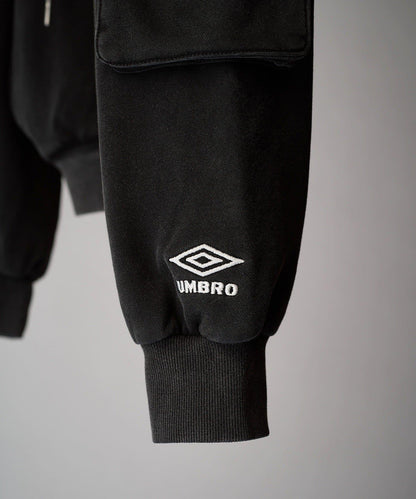 UMBRO for Lui's 水洗做舊寬鬆連帽拉鍊衛衣