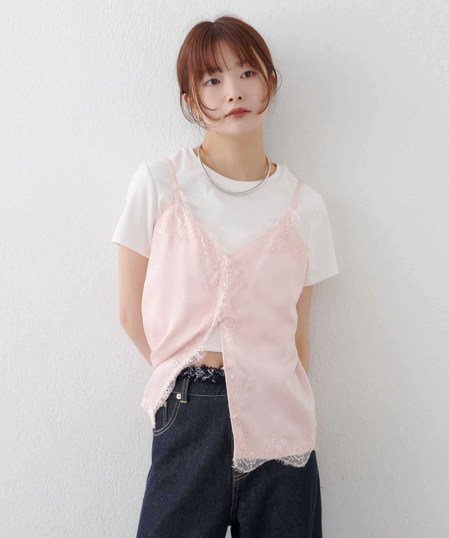 緞面蕾絲吊帶背心